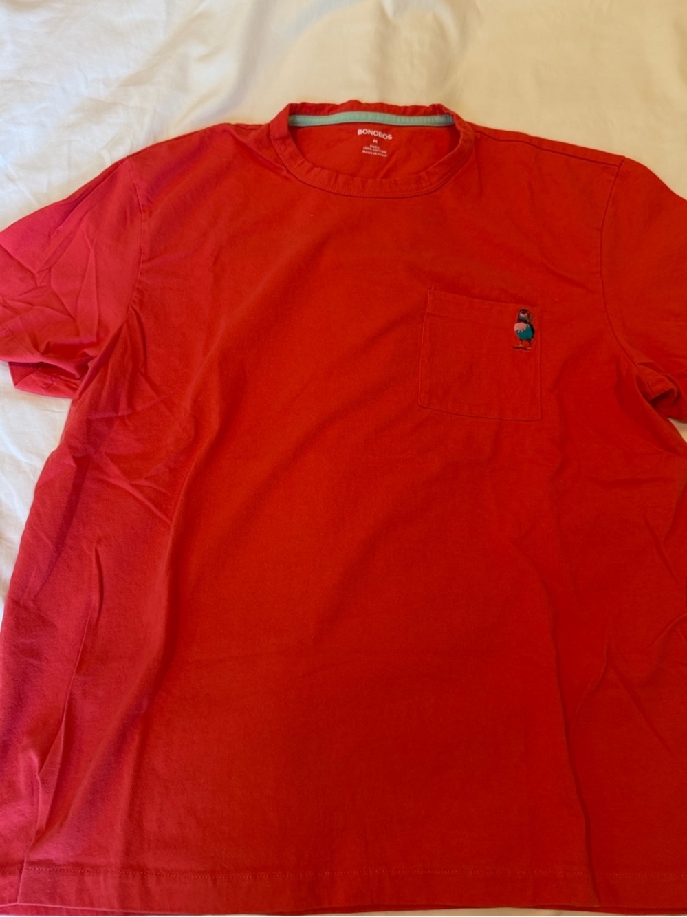 Bonobos Short-Sleeve Oversized Pocket Tee in Red